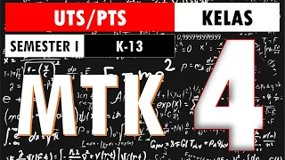Soal UTS PTS Matematika Kelas 4 SD Kurikulum 2013 Semester 1 (Ganjil) Kunci Jawaban dan Pembahasan