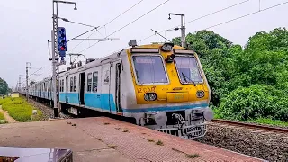 Speedy Howrah-Kharagpur local Emu local Train approaching towards Kharagpur // South Eastern Railway