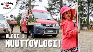 MUUTTOVLOGI - TÄÄLTÄ TULLAAN LAPPI! #vaihtovuosisodankylässä vlogi 1 (Lapland/ English subtitles)