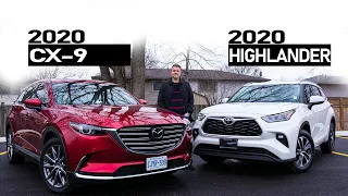 2020 Toyota Highlander Platinum vs 2020 Mazda CX-9 Signature | 3 Row Battle!