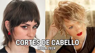 CORTES de CABELLO de MODA 2024/ cortes de pelo modernos sencillos y que favorecen