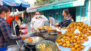 Best Street Food Collection! Mung Bean Fried Cake, Youtiao, Coconut Cutting, Pineapple, Jackfruit