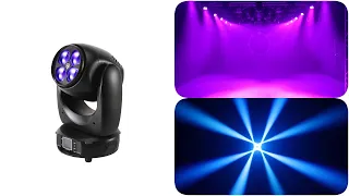 ✅Mini Wash Light | 4LEDs 40W RGBW Wash Zoom Big Eye Moving Head Light Ideals for Bar Club Lighting