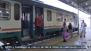 Rotto il passaggio al livello, sei ore in treno da Campobasso a Roma