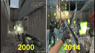 Evolution of Counter Strike games 2000 - 2014