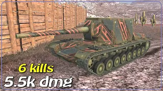 SU-100Y • 6 frags • 5.5k dmg • WoT Blitz