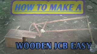 HOW TO MAKE A EASY JCB AT HOME /  (Trilokhacks ) make a wooden jcb easy