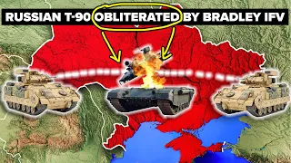 Putin Can't Believe This! Bradley's IFV Easily DESTROYED His T-90M Tank