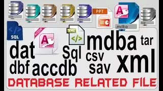 Understanding Database related file standard extension file format