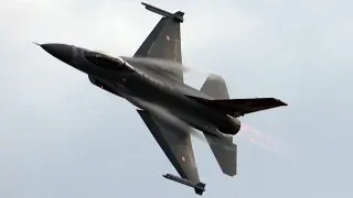 4Kᵁᴴᴰ ROYAL DANISH AF F-16AM FIGHTING FALCON AWESOME DISPLAY @ NATO DAYS 2018