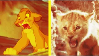 the Lion King mufasa's death   1994 vs 2019 comparison