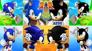 Sonic Dash VS Sonic Dash 2 VS Sonic Jump Fever VS Sonic Forces Speed Battle - SONIC VS SHADOW