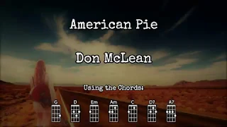 American Pie - Don McLean | BARITONE Ukulele Play Along