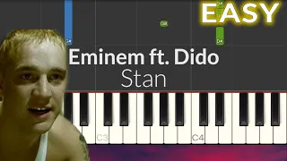 Eminem - Stan ft. Dido EASY Piano Tutorial