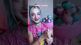 ASMR BARBIE 😭  #mukbang #asmr #food #challenge #sweet #barbie #shorts