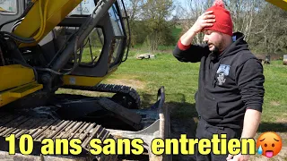 On attaque l'entretien de la Pelle CASE! C'est pas joli!!😱