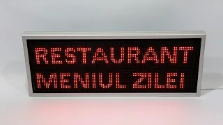 Panou cu LED-uri 96 x 32 P10 pentru RESTAURANT