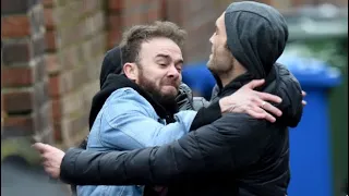 Coronation Street - David Platt Knees Thugs Who Are Threatening Him (1st April 2020)