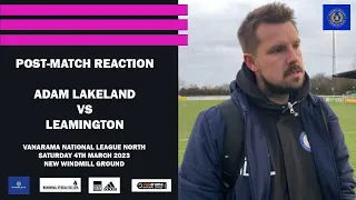 Adam Lakeland Reaction | Leamington vs Curzon Ashton | Vanarama National League North