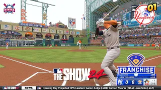 MLB The Show 24 New York YANKEES vs Houston ASTROS | OPENING DAY | Franchise Mode #1 Gameplay PS5 HD