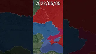 Ukraine War Every Day (February 2022 - 2023) *Re-Make* #shorts #animation #map