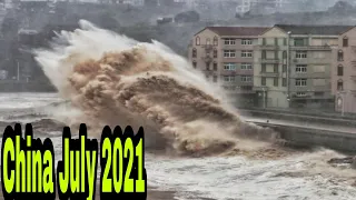 Biggest flood ever in history in China Devastation all around apocalypse in China flood in Zhengzhou