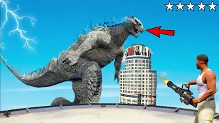 Giant GODZILLA Attacked City in GTA 5 - GODZILLA EPIC BATTLE