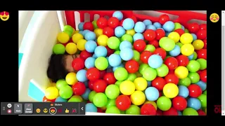 Öykü are playing with colorful balls   Hide and Seek fun kids   YouTube Kids