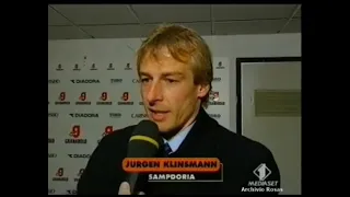 Jurgen Klinsmann (Sampdoria) - 30/11/1997 - Bologna 2x2 Sampdoria - 1 gol