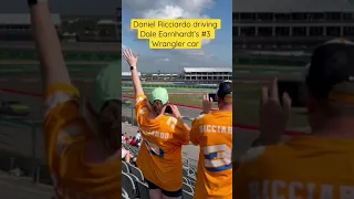 Daniel Ricciardo driving Dale Earnhardt’s #3 Wrangler At Circuit of the Americas USGP