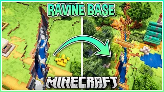 I Transformed a Ravine Into a Minecraft Base!