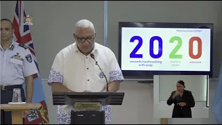 Fijian Prime Minister delivers statement on COVID-19