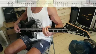 Marilyn Manson - Sweet Dreams (Are Made Of This) Bass Cover with tabs on screen