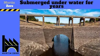 An old sunken pack horse bridge revealed