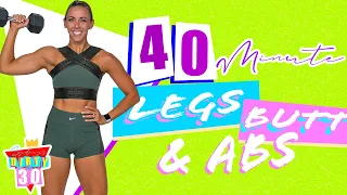 40 Minute Legs, Butt, and Abs Workout | Sydney's Dirty 30 - Day 29