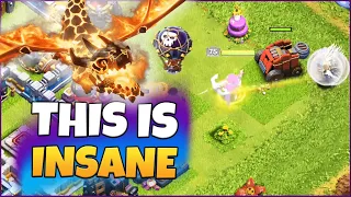 INSANE Flame Flinger with TH13 Queen Charge Super Dragon Army!!