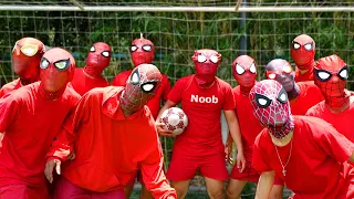 10 RED SuperHeroes NOOB vs PRO ( Comedy Video 2024 )