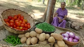 Green Peas Potato Curry ❤ Healthy Village Food by Grandma | Village Life