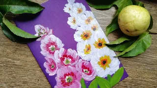 HOW TO PAINT HOLLYHOCKS |SIMPLE AND EASY METHOD