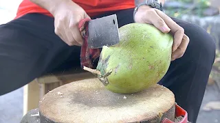 Amazing Coconut Cutting Skills - Thailand Street Food