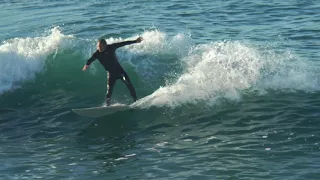 Surfing the Huntington Beach Pier (raw Footage) January 15th 2018