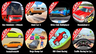 Bus Simulator : Ultimate,Stunt Car 3,Drive Club Multiplayer,Roundabout 2,Vesta&VestaSW,Mega Ramp Car