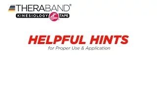 TheraBand Kinesiology Tape Helpful Hints  - Full Version