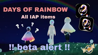 🕯️beta alert 🕯️days of rainbow testing all IAP items🌈 and new items are really interesting 🤫✨