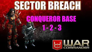 War Commander Sector Breach Conqueror base 1-2-3 Fast / Free Repair .