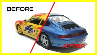 How to Customise and Restore a Porsche 911 Carrera   Bburago 1/24 diecast model car PART 1