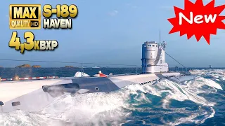 Submarine S-189: Big 4,3k BXP on map Haven - World of Warships