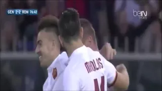 CARLO ZAMPA GENOA-ROMA 2-3 GOOOL DI  FRANCESCO TOTTI