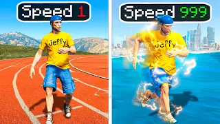GTA 5 But Every Second Jeffy Gets +1 SPEED POWER!