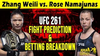 UFC 261 Zhang Weili vs. Rose Namajunas Prediction & Betting Breakdown